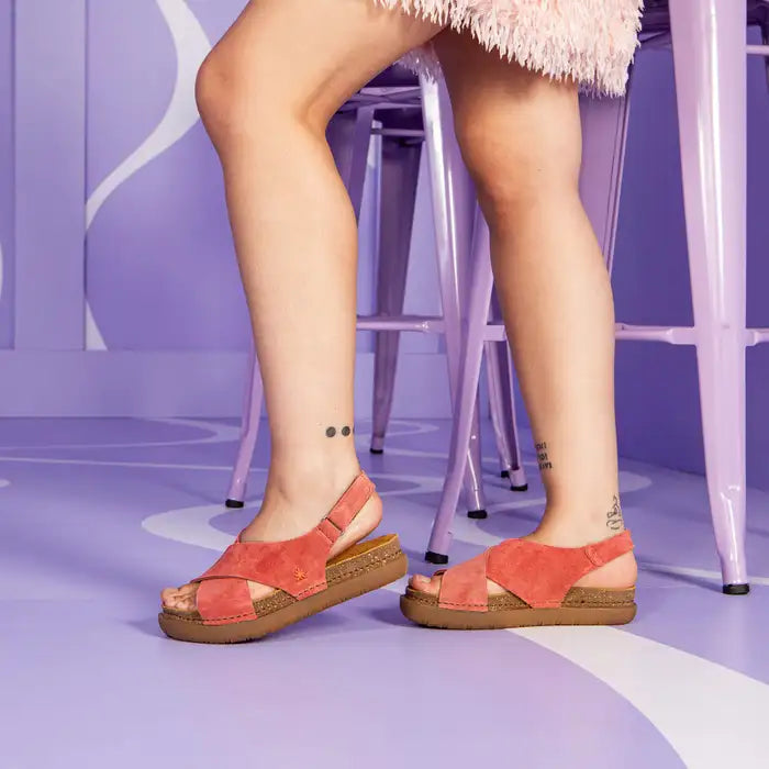 Art Spanish Strap Sandal for Women in Silk Black.