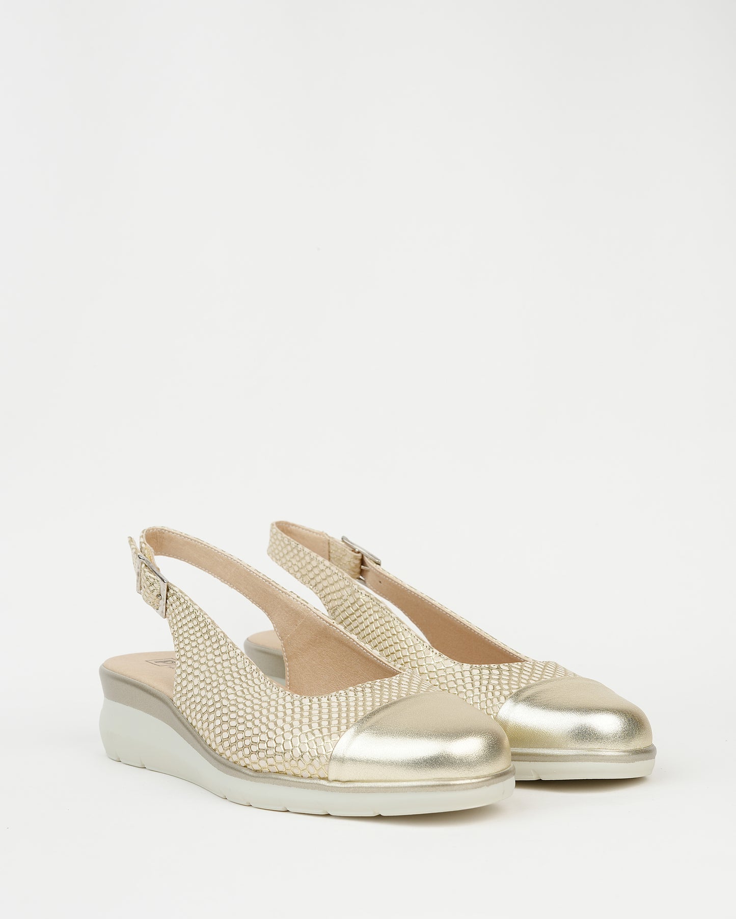 Pitillos spanish rocky heel sandels for women in gold