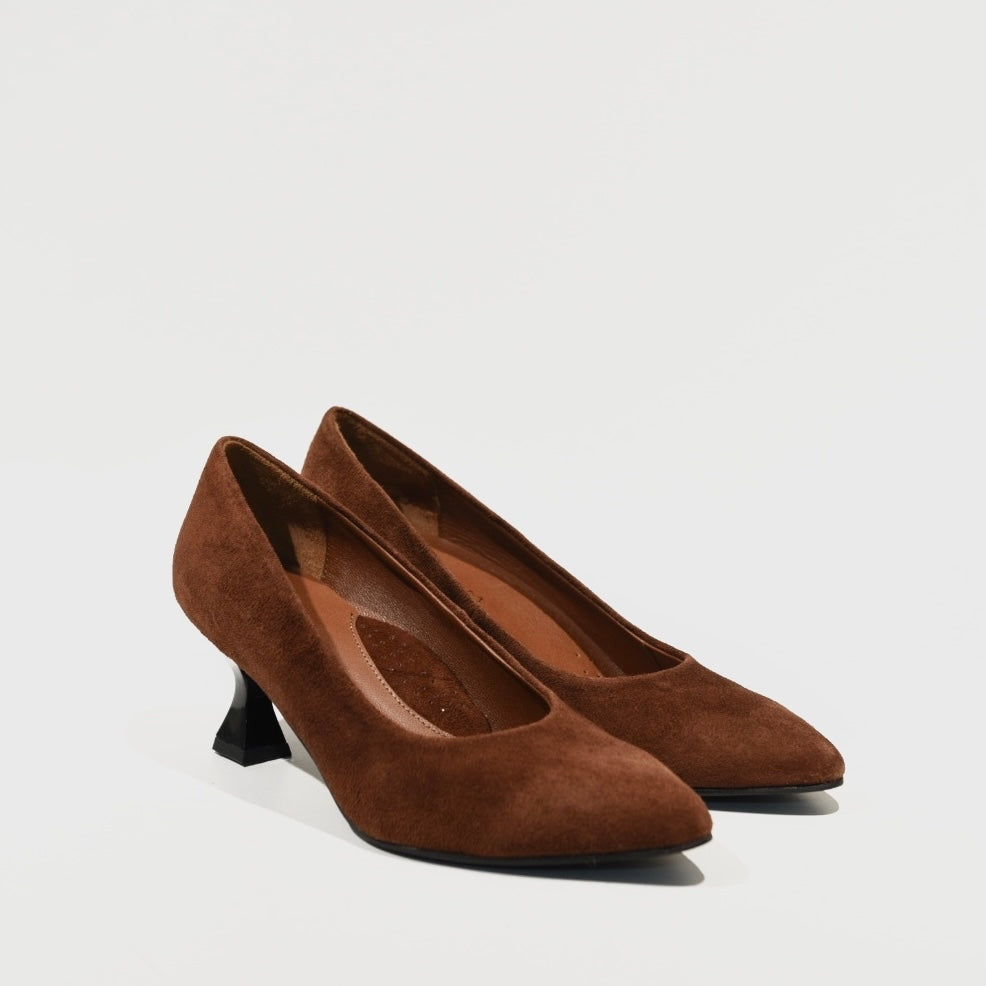 DFC Relax 100% Genuine Leather Greek Shoes in Brown Fur for Women