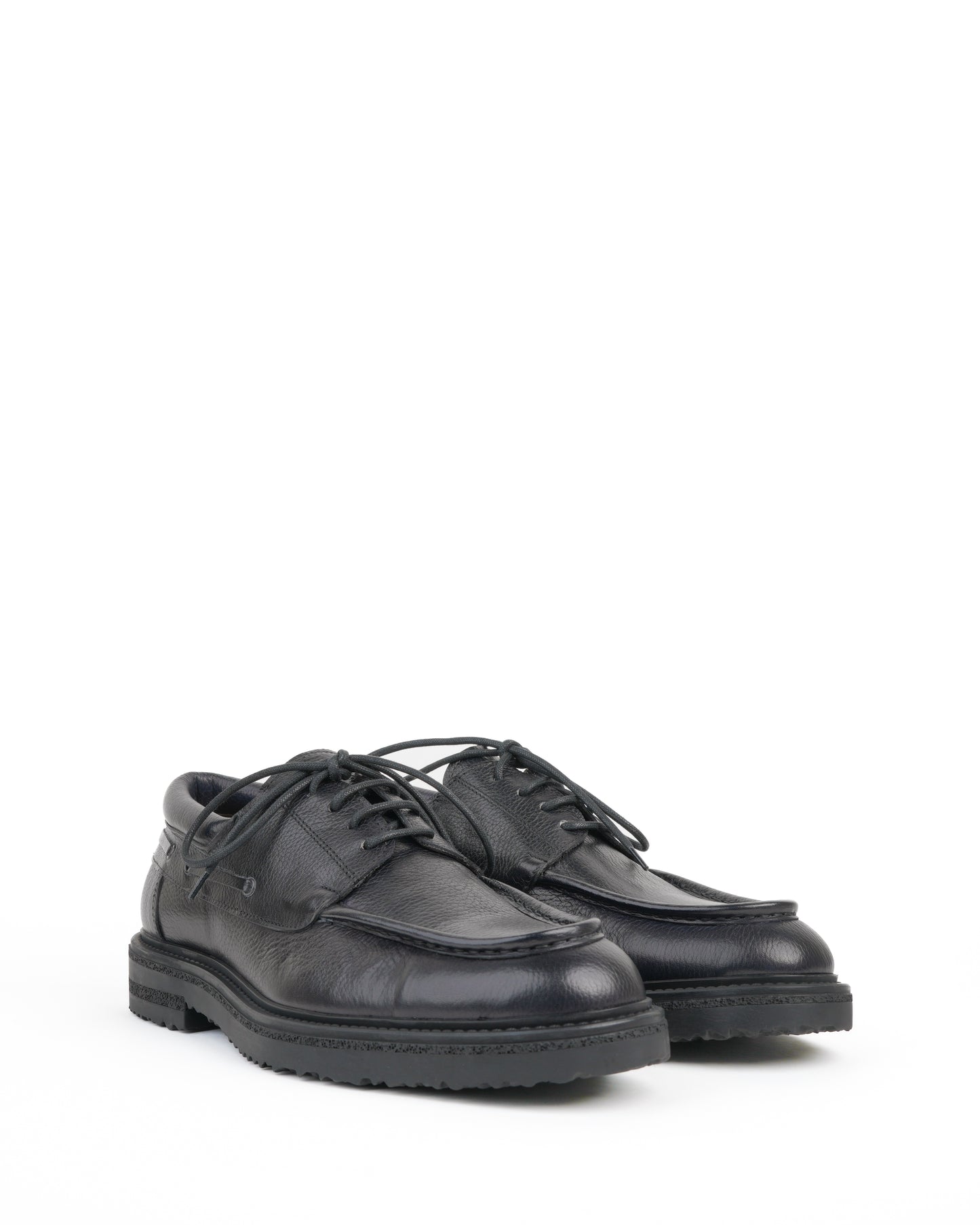 Shalapi shoes in grain leather for men in black