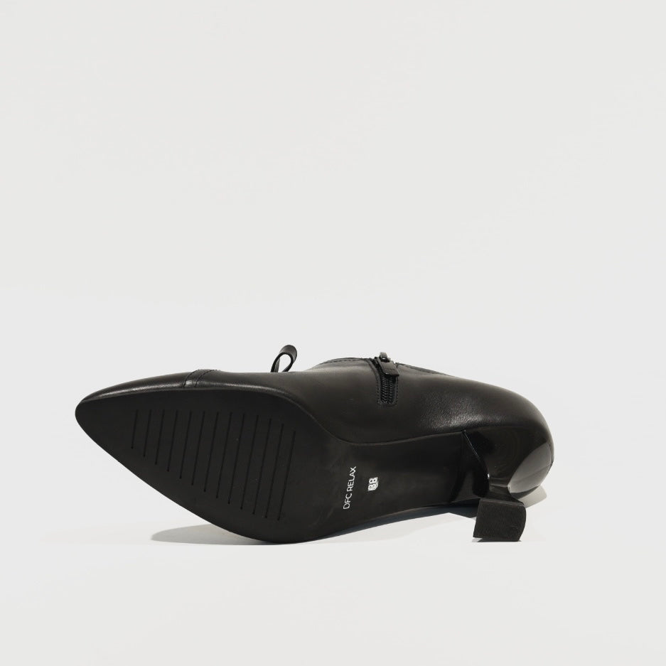 DFC Relax Genuine Leather Greek Classic Shoes in Black for woman