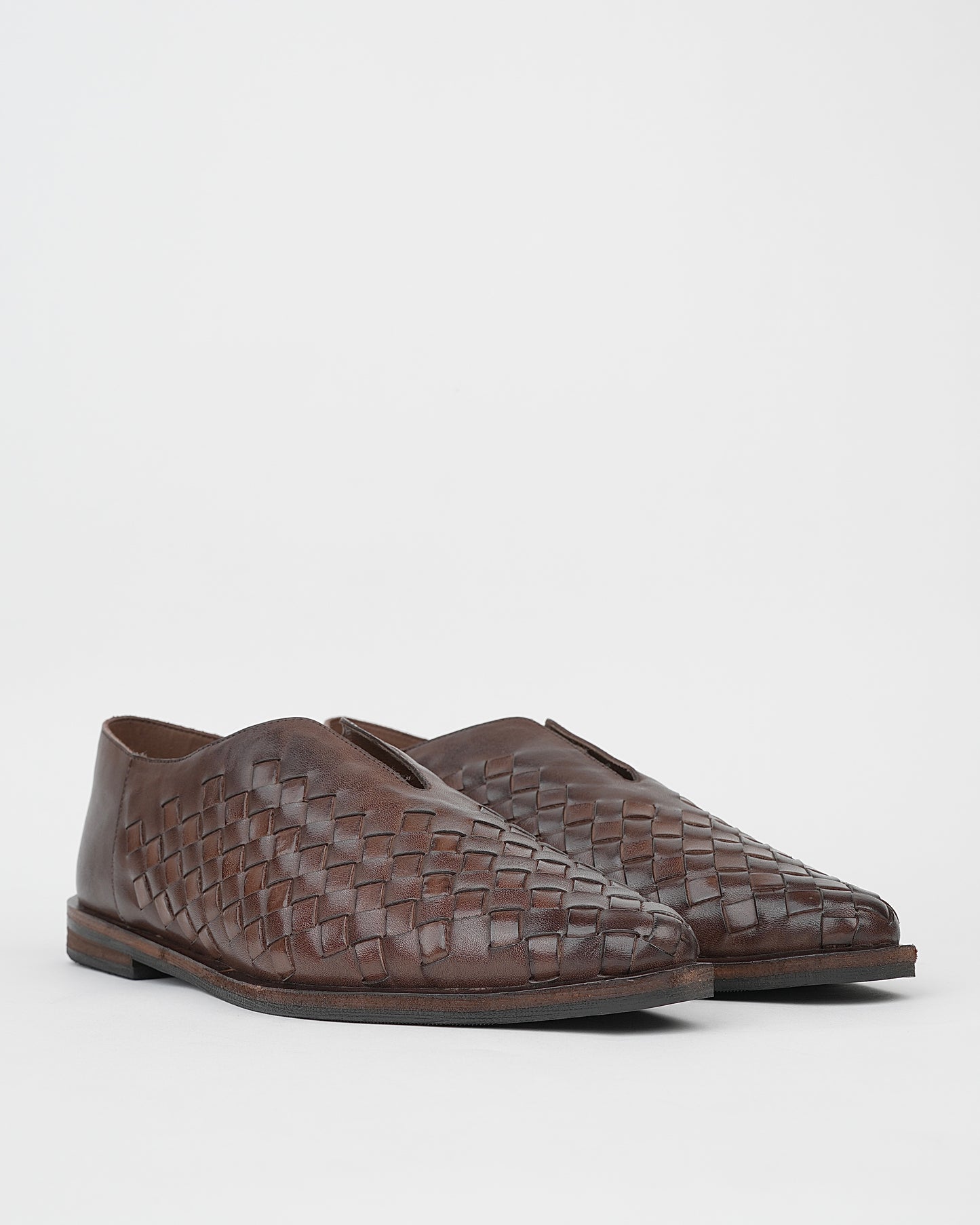 Shalapi loafers guanine leather for women in brown