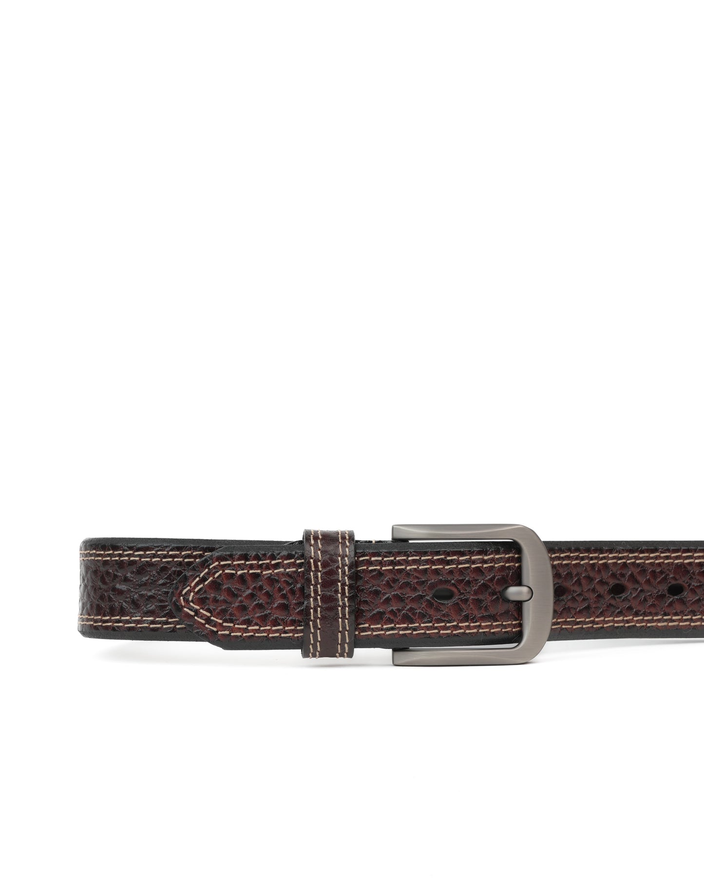 Shalapi Genuine leather belts for jeans for men in brown