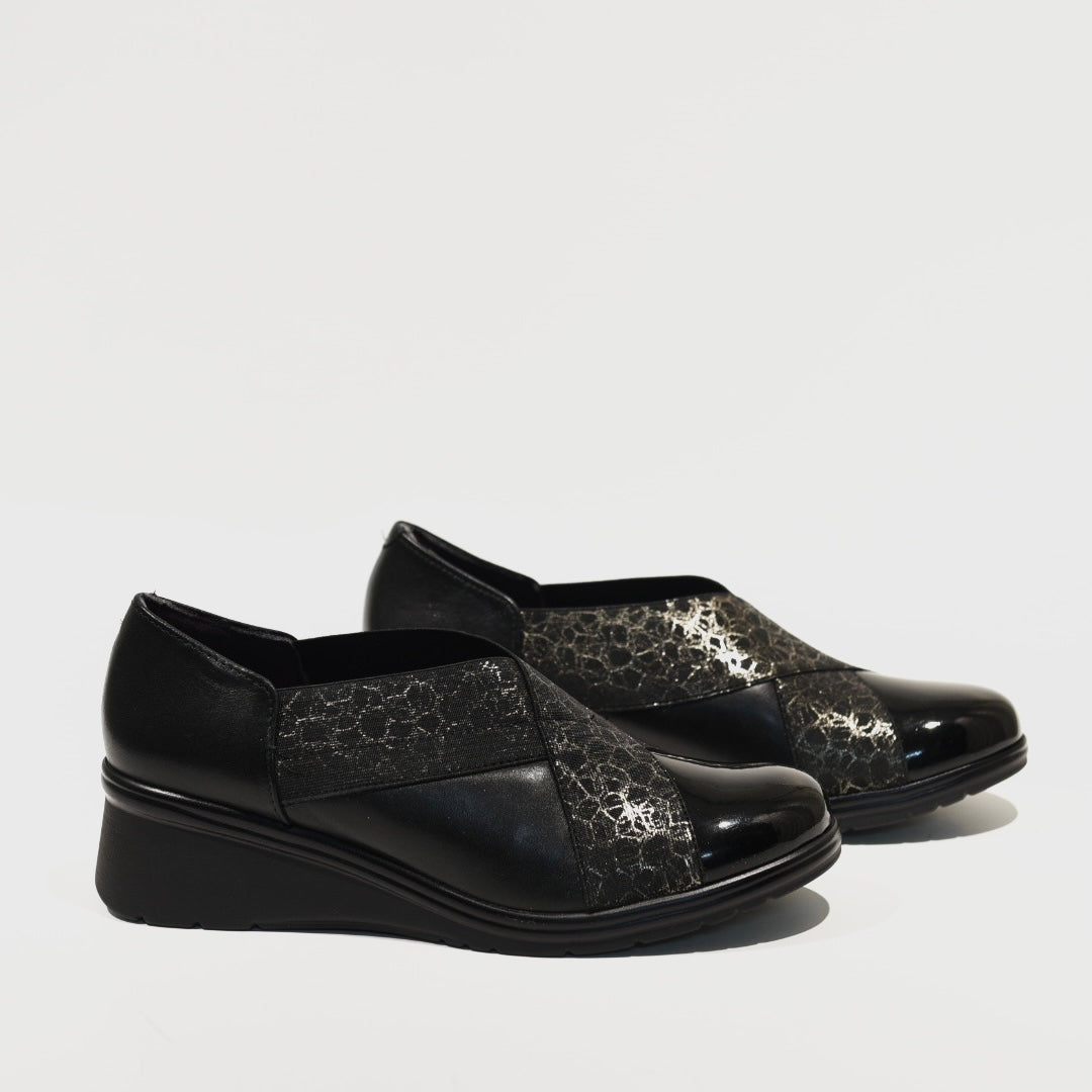 Pitillos 100% Genuine Leather Spanish Shoes in Black
