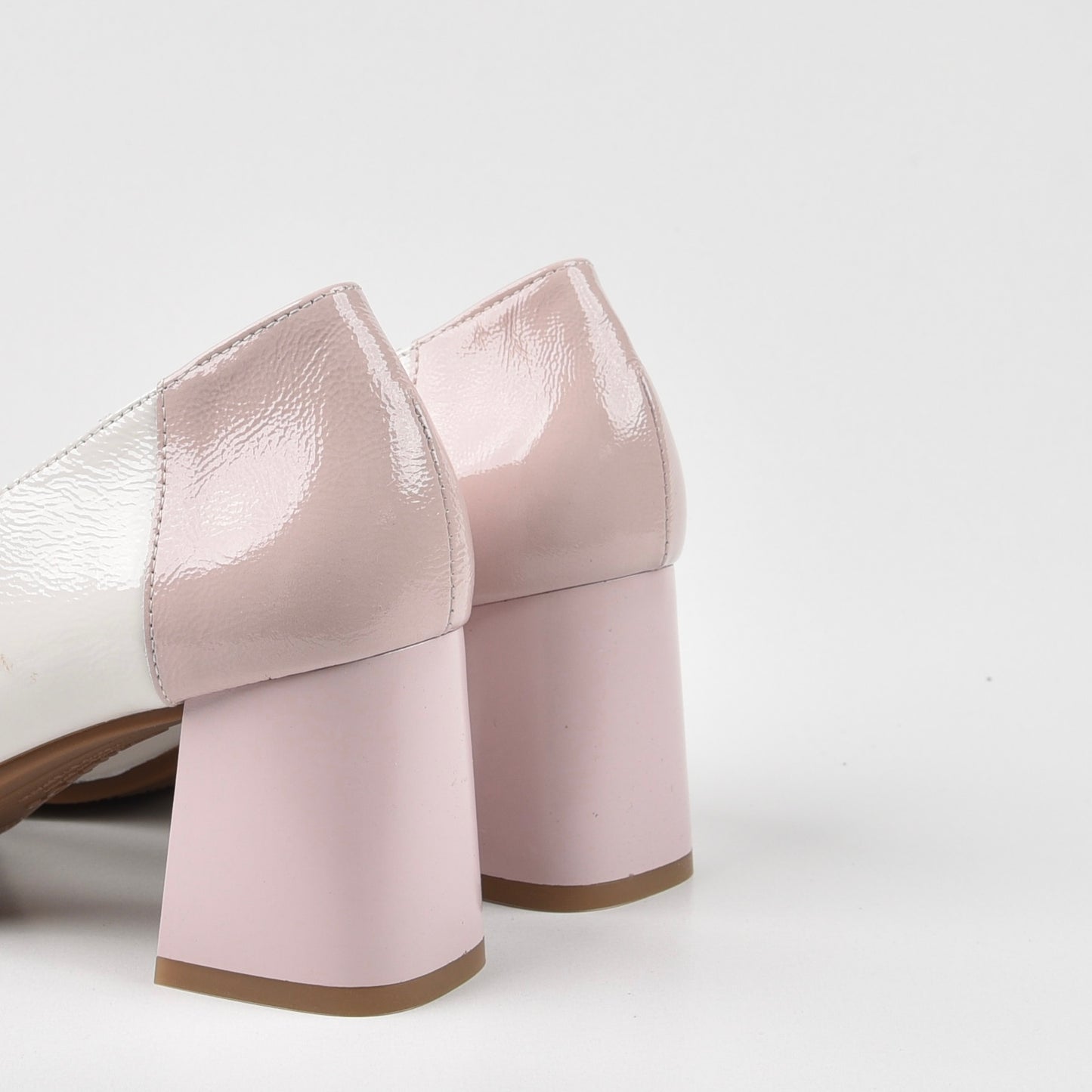 Pitillos Spanish High-heel Shoe for Women in Pink-Cream.