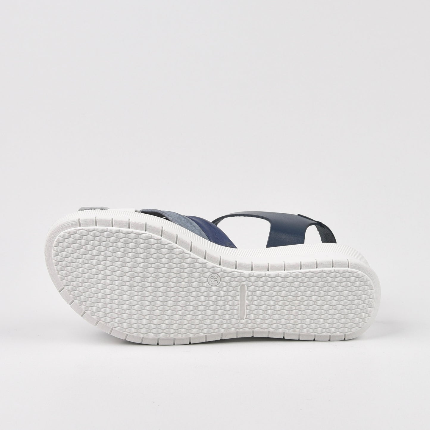 Pitillos Spanish Classic Sandals for Women in White Blue.