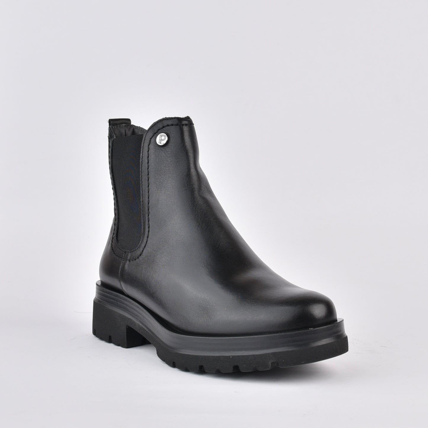Pitillos spanish 100% Genuine Leather Chelsea boots for women in Black