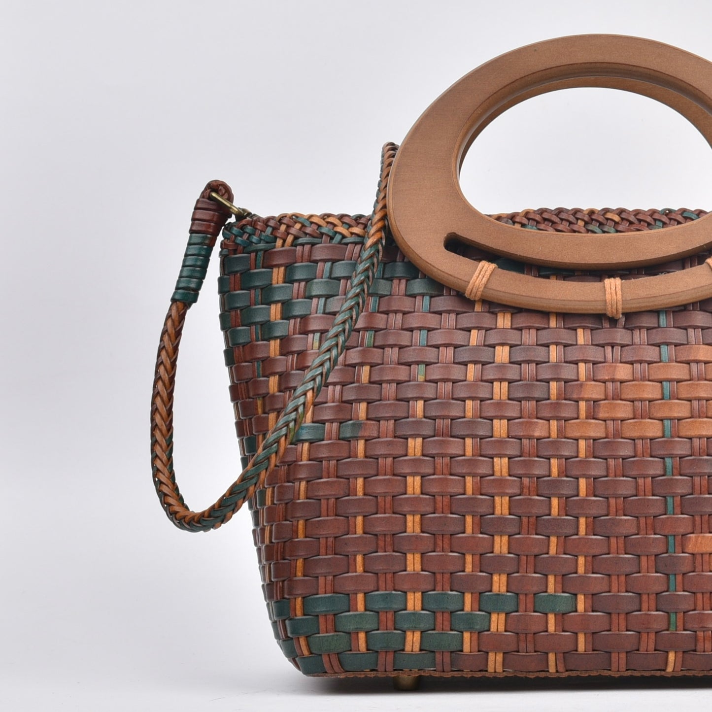 Genuine leather handbags for women in camel