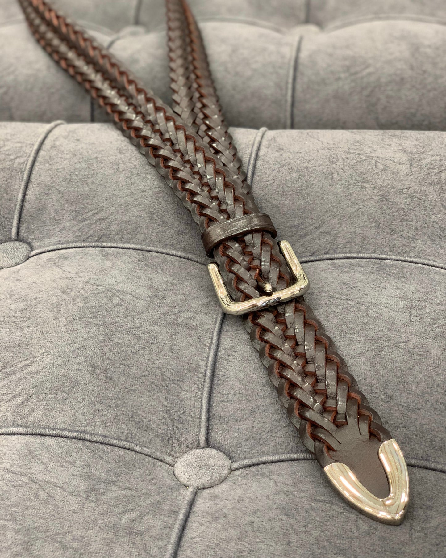 Shalapi Genuine leather belts for men in brown