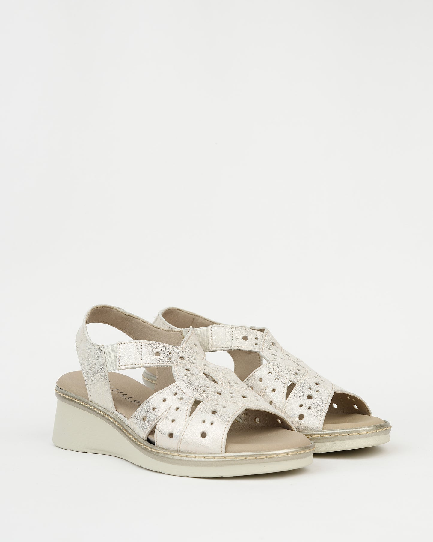 Pitillos spanish rocky mid heel comfort sandals for women in gold