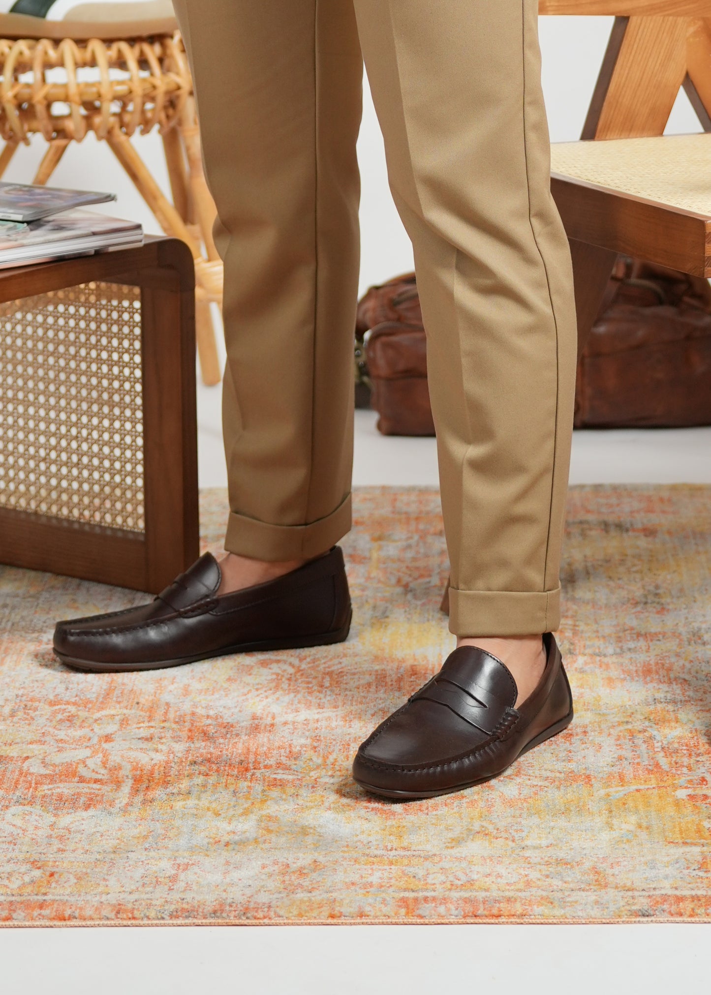 SHALAPI Portuguese loafers for men in brown