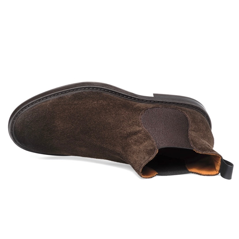 Frau Italian Chelsea Boots for men in Suede brown