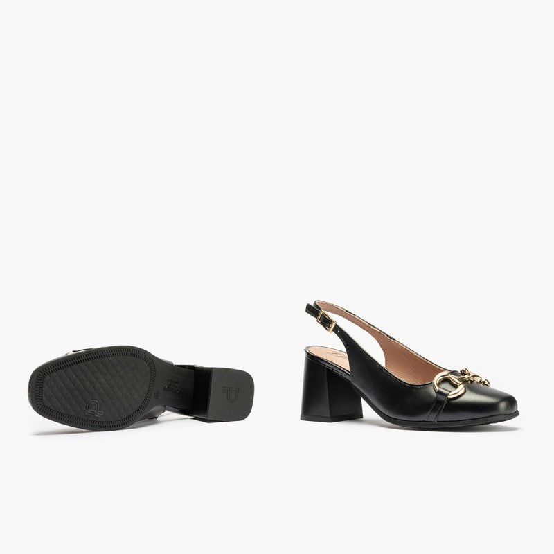 Pitillos Spanish High Heel Sandal for Women in Black.