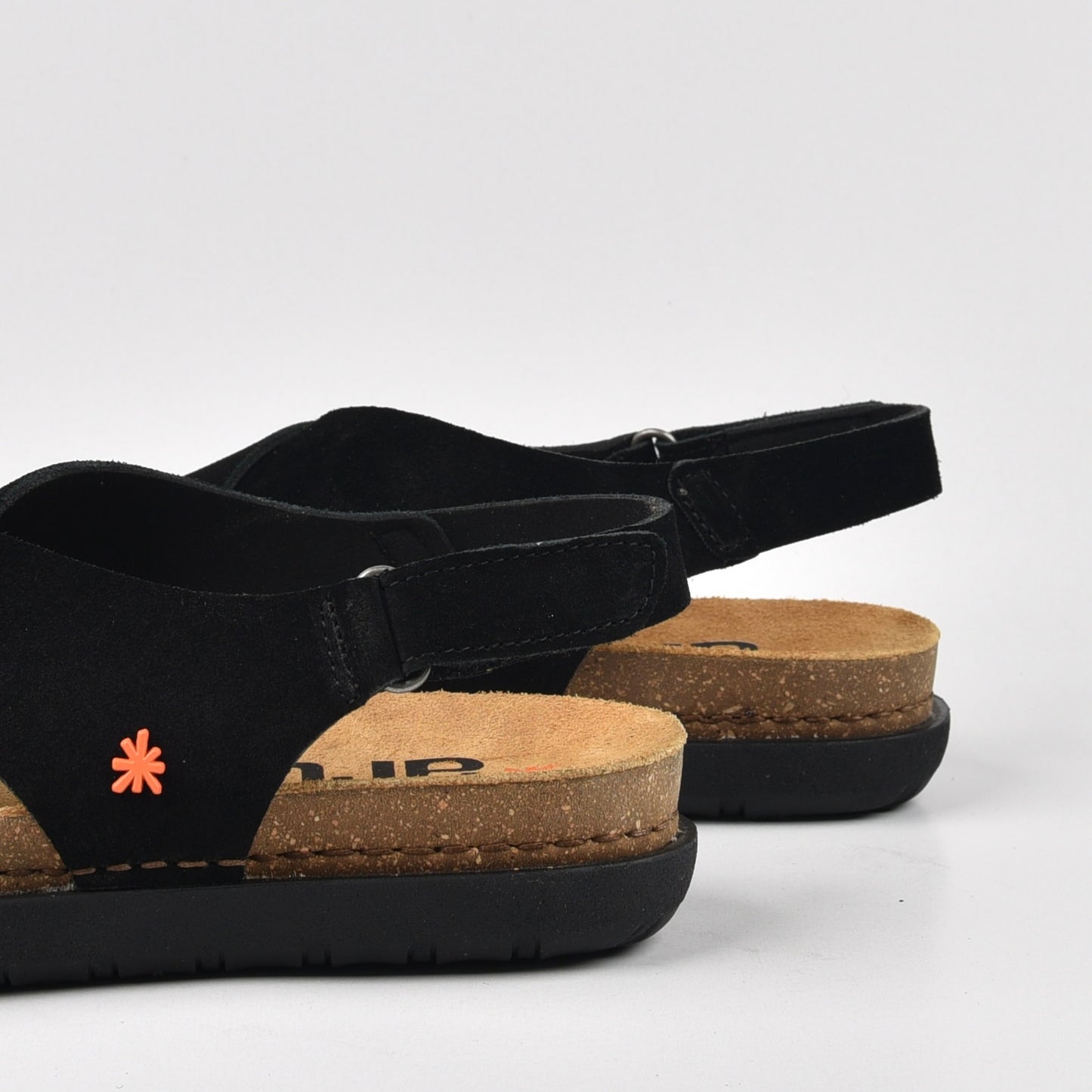 Art Spanish Strap Sandal for Women in Silk Black.