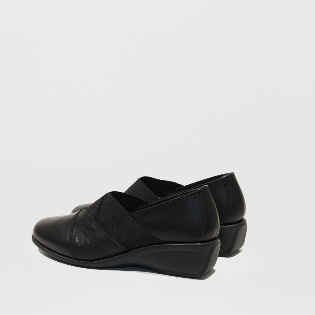 DFC Relax 100% Genuine Leather Greek Shoes in Black for Women