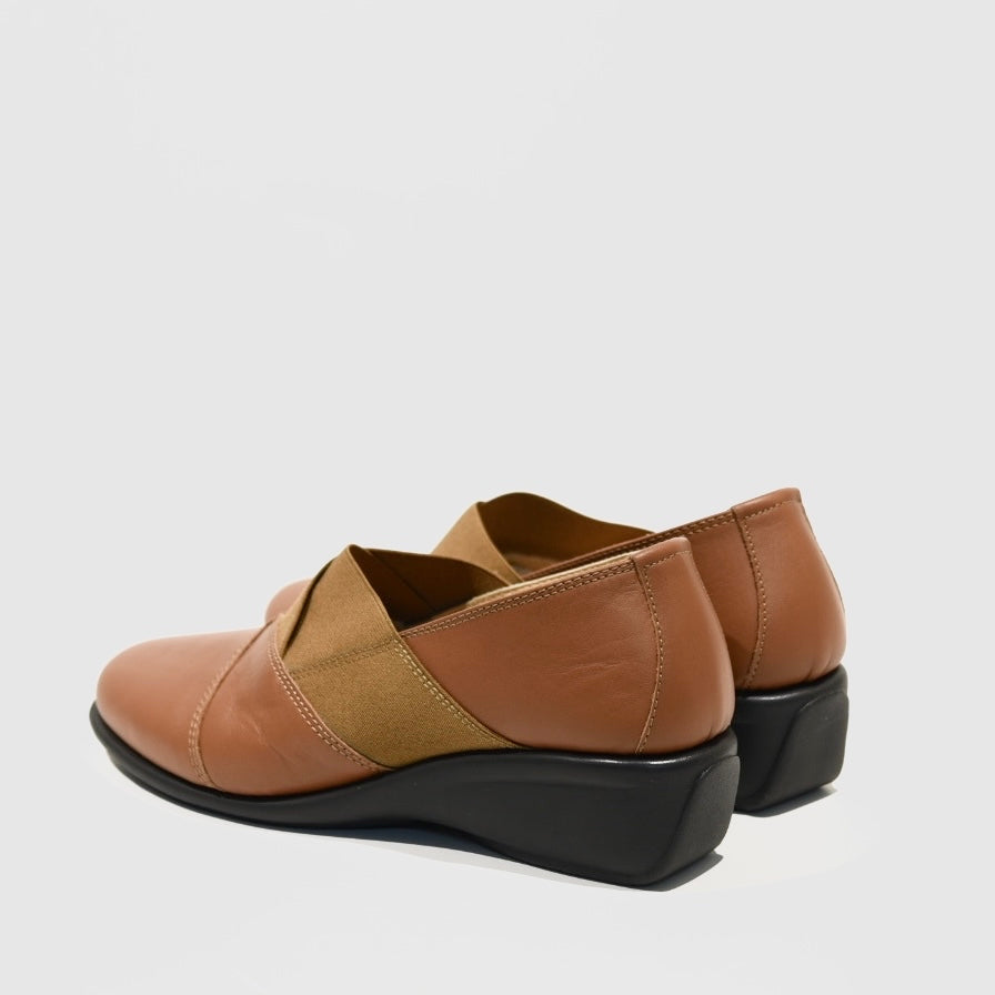 DFC Relax 100% Genuine Leather Greek Shoes in Camel for Women