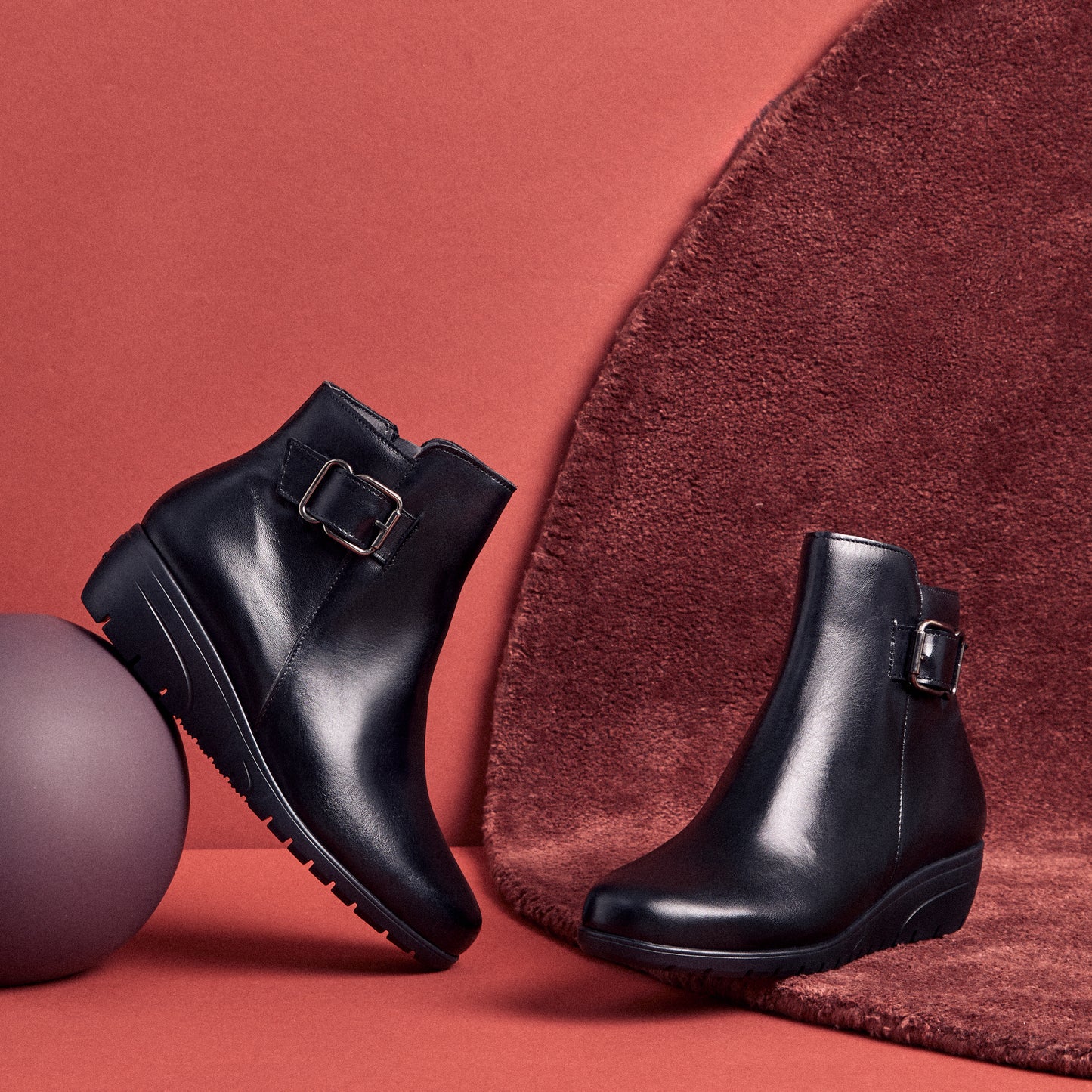 Pitillos 100% Genuine Leather Spanish Boots in Black for women