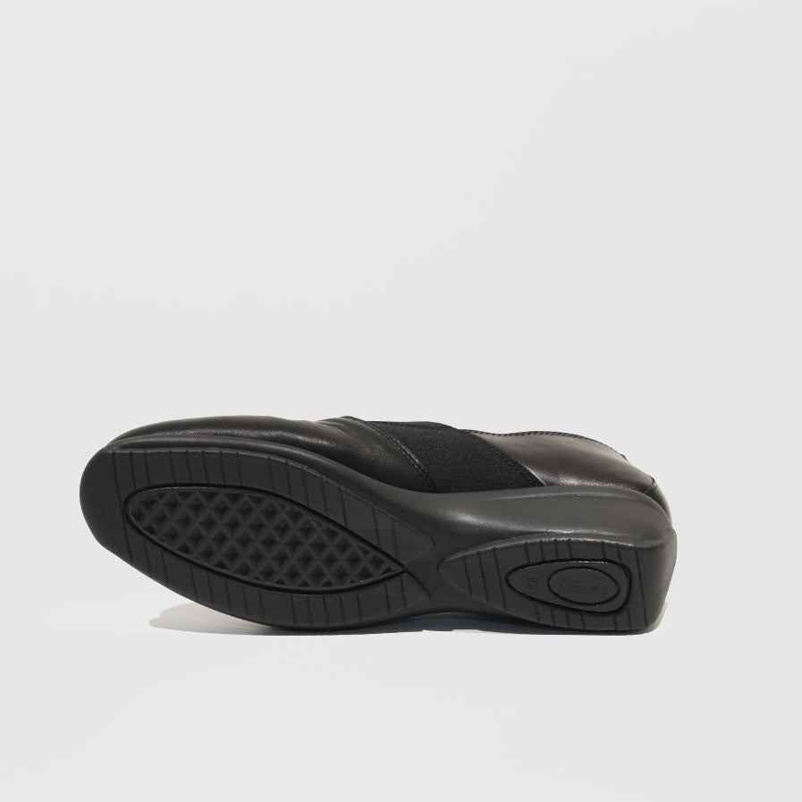 DFC Relax 100% Genuine Leather Greek Shoes in Black for Women