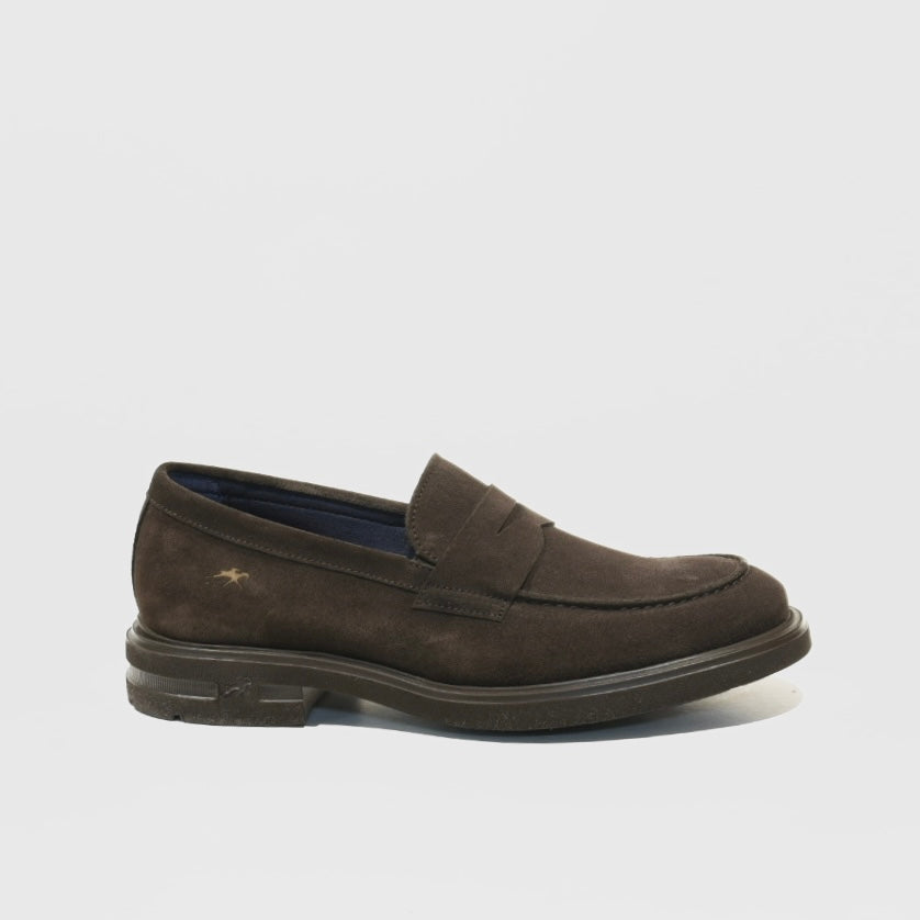 Fluchos Spanish loafers for men in suede brown
