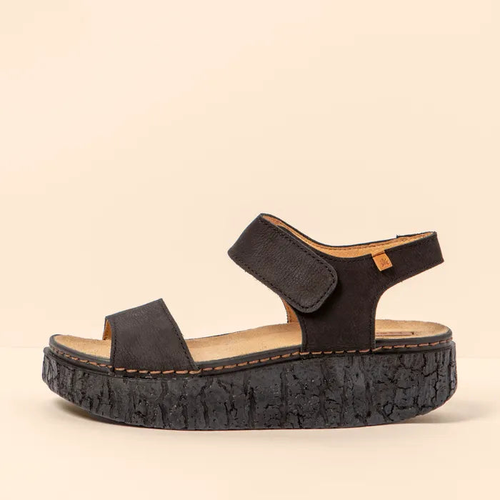 Art Spanish Strap Sandal for Women in Pleasant Black.