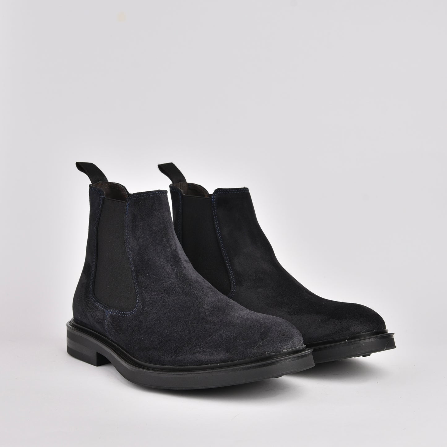 Kebo genuine leather Chelsea Boots for men in suede Navy Blue