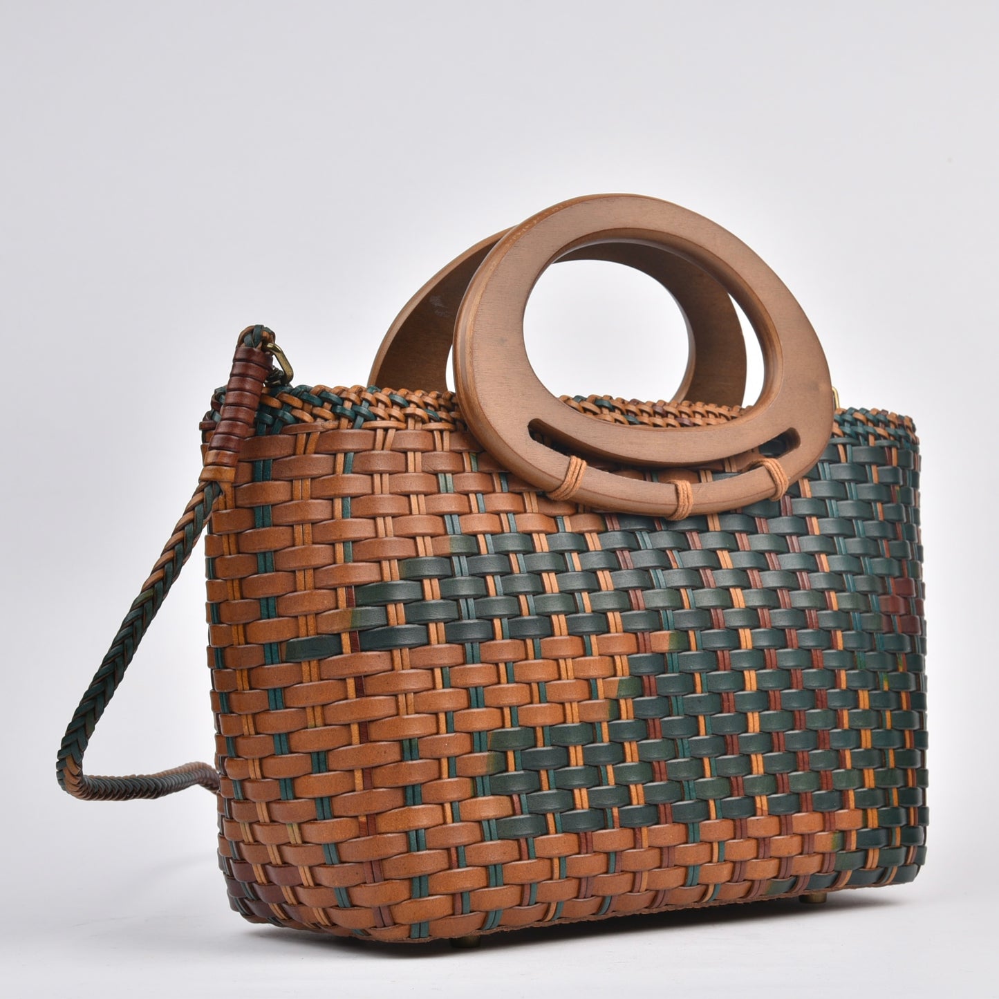 Genuine leather handbags for women in camel