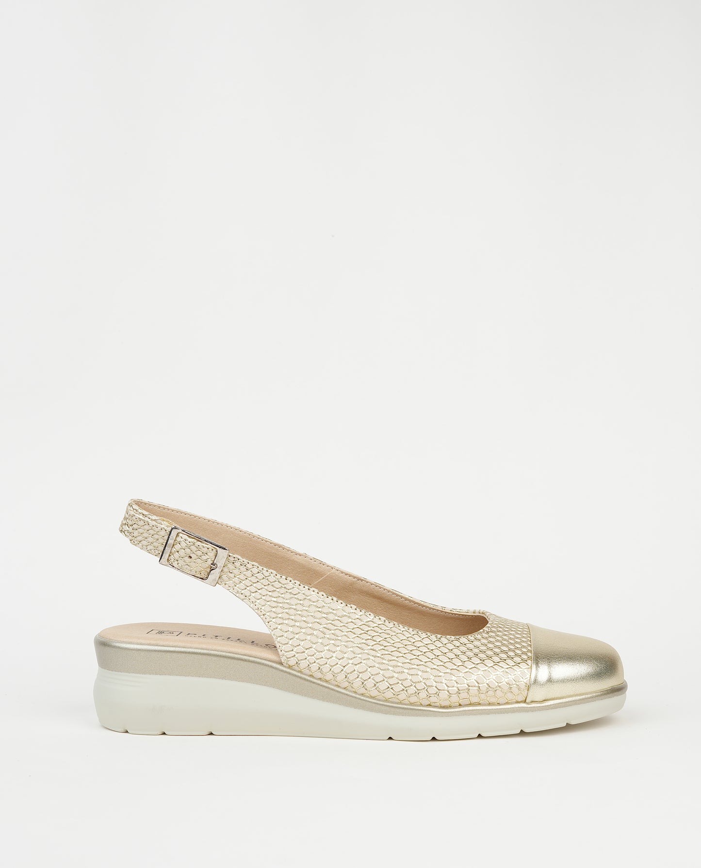 Pitillos spanish rocky heel sandels for women in gold