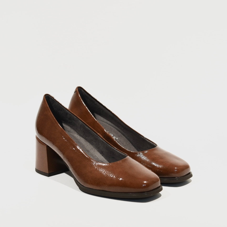 Pitillos 100% Genuine Leather Spanish Shoes in Dark ShinyCamel