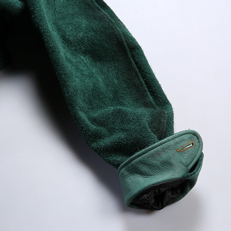 Shalapi Jackets for men in suede Green
