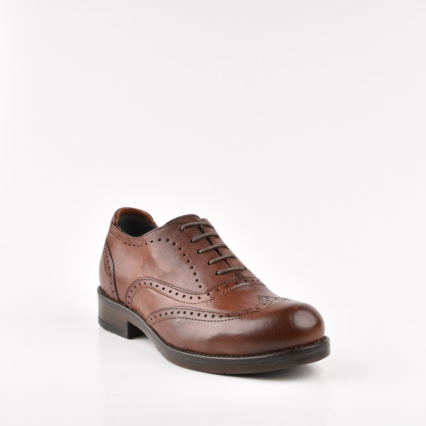 Kebo Italian 100% Genuine Leather oxford shoes for women in camel