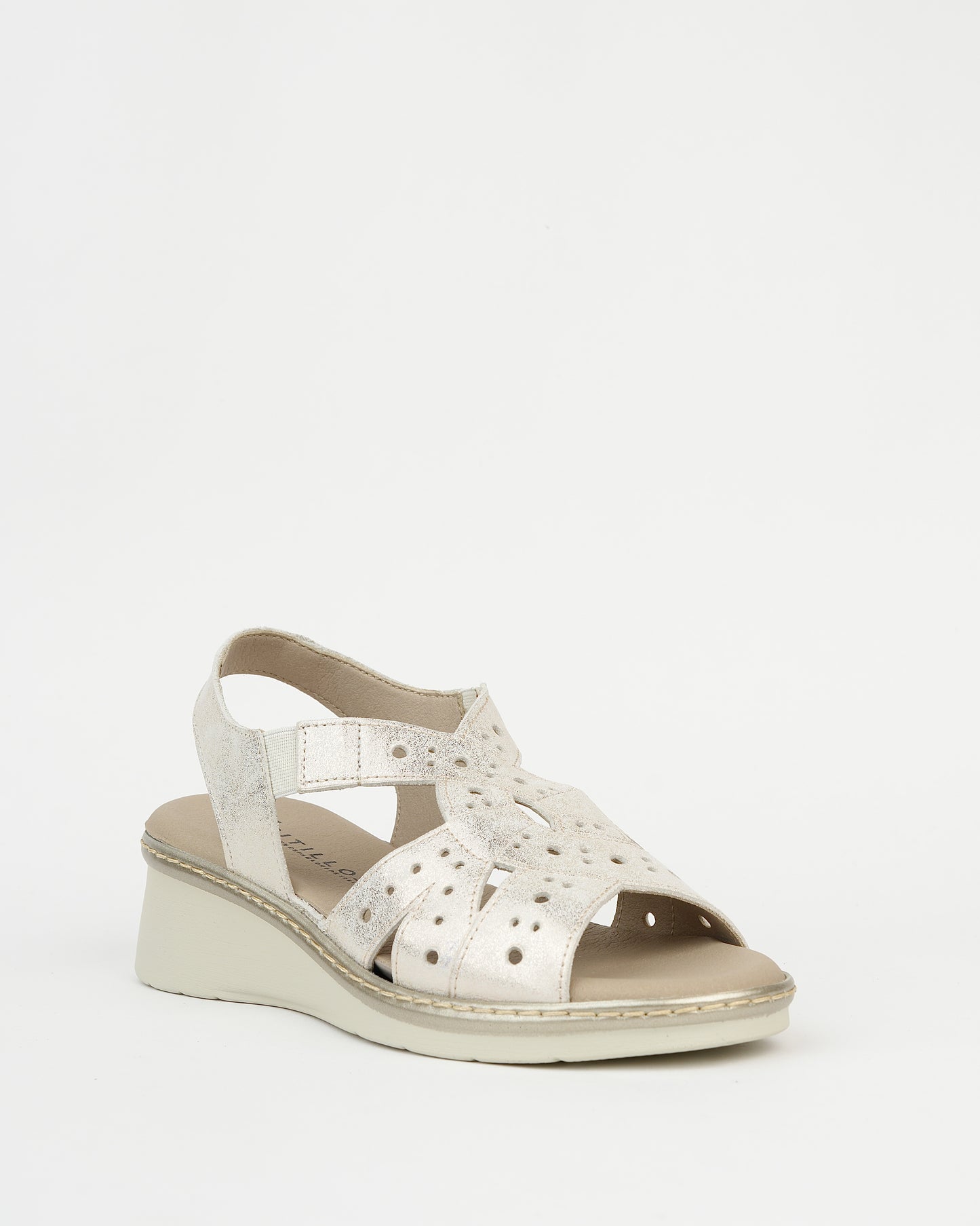 Pitillos spanish rocky mid heel comfort sandals for women in gold
