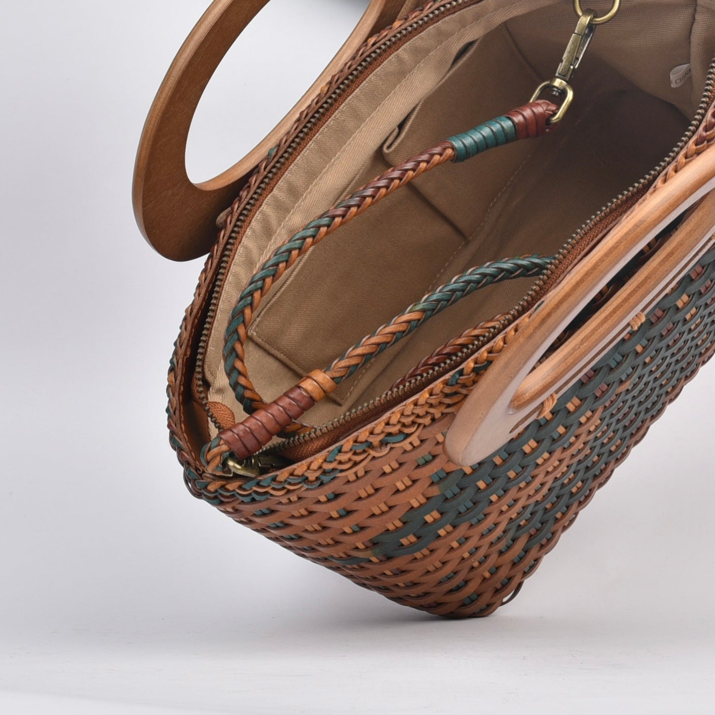 Genuine leather handbags for women in camel
