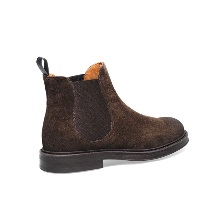 Frau Italian Chelsea Boots for men in Suede brown