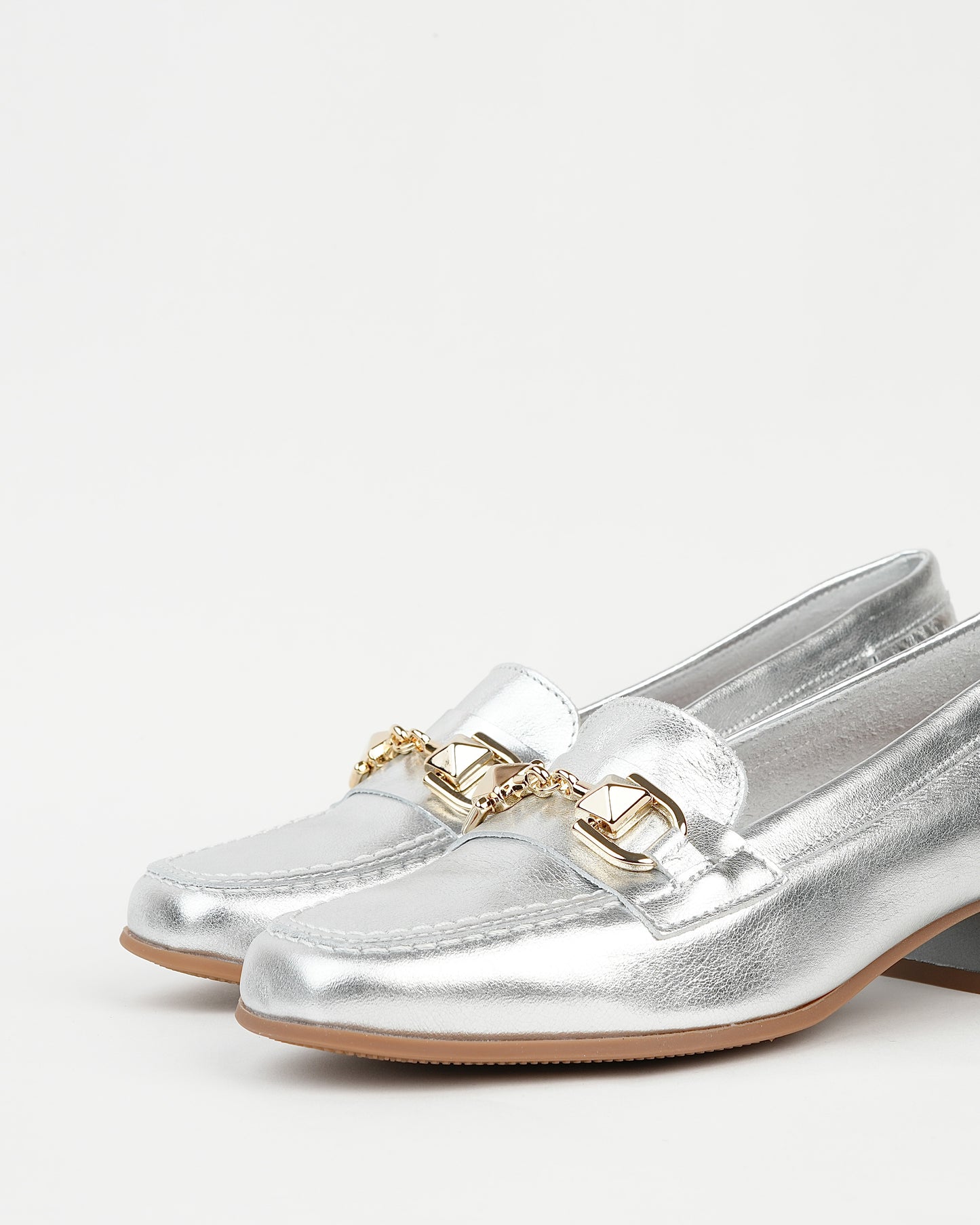 Pitillos spanish mid low shoes for women in silver