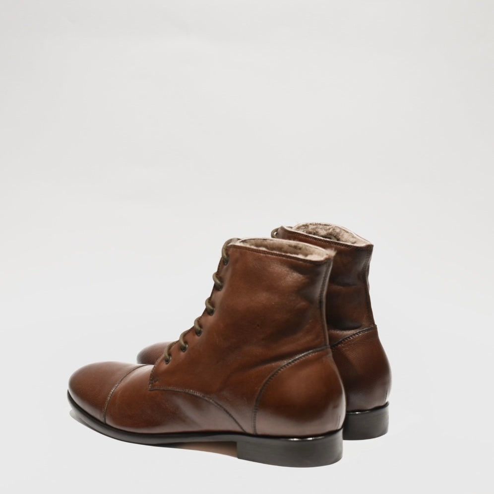 Shalapi Italian ankle boots with original Faru for men in black