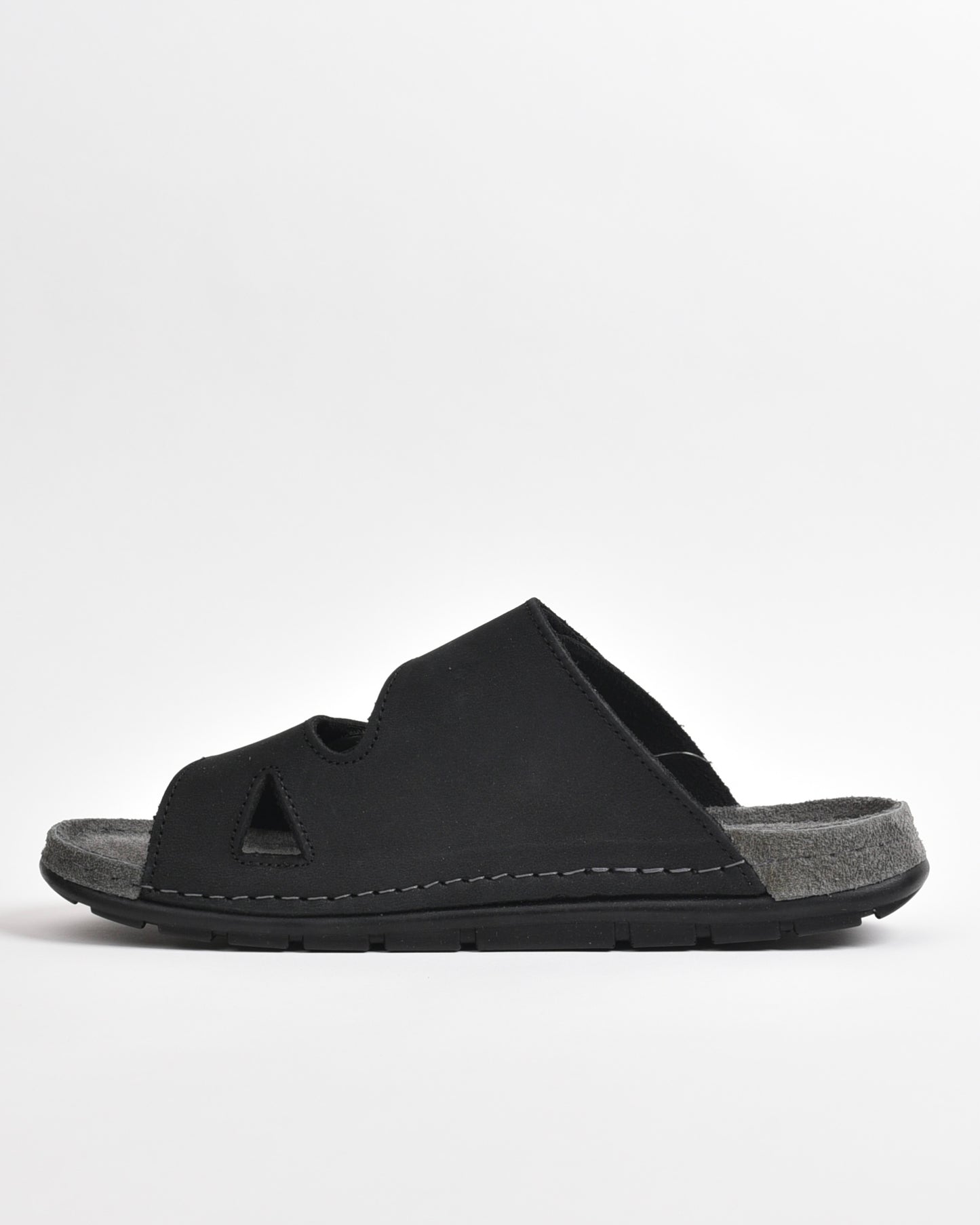 SHALAPI Genuine Leather Comfort Slipper for Men in black