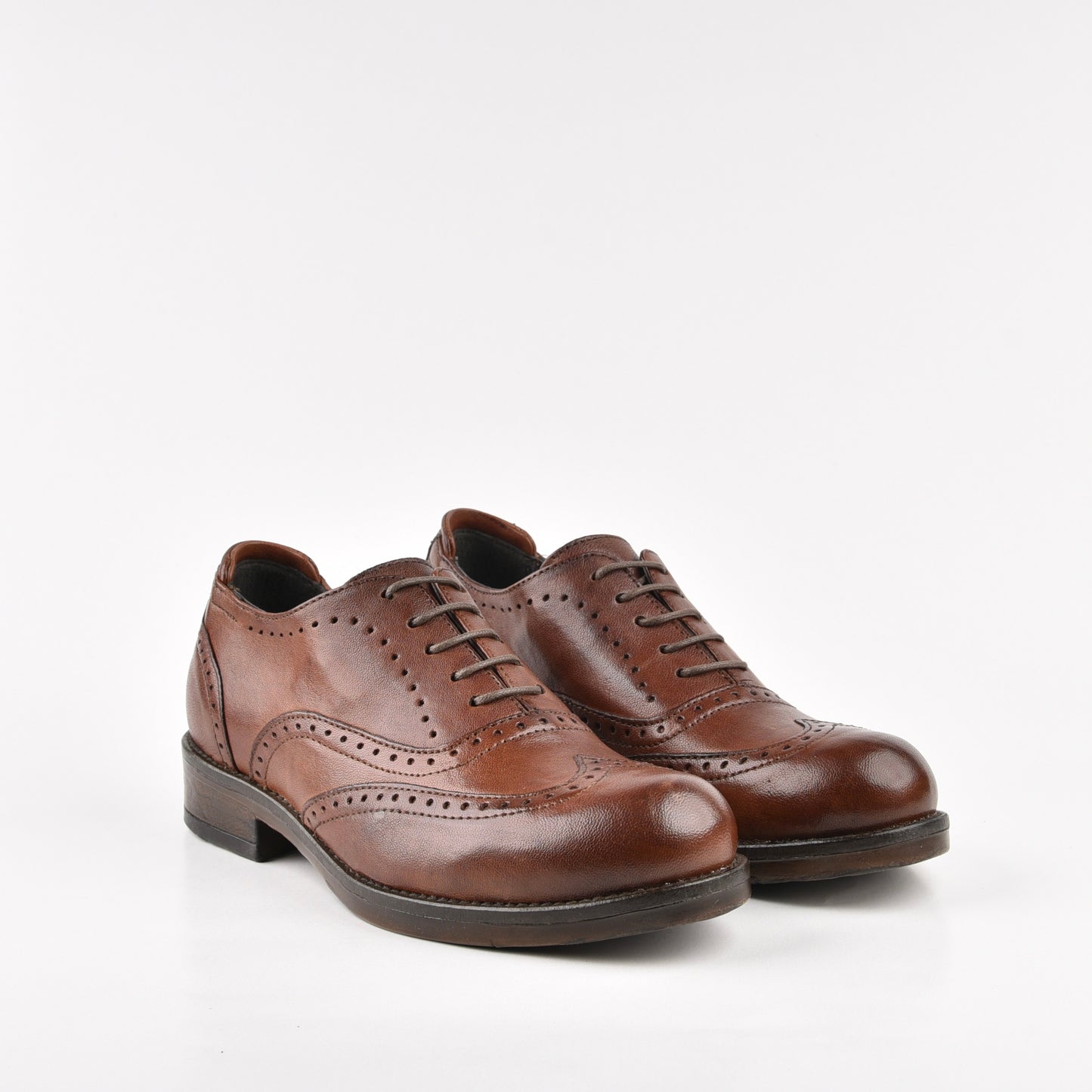 Kebo Italian 100% Genuine Leather oxford shoes for women in camel