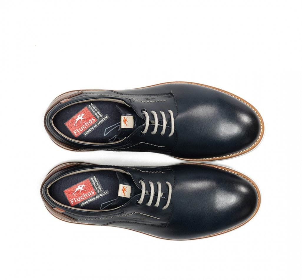 Fluchos Spanish shoes for men in navy blue F1978