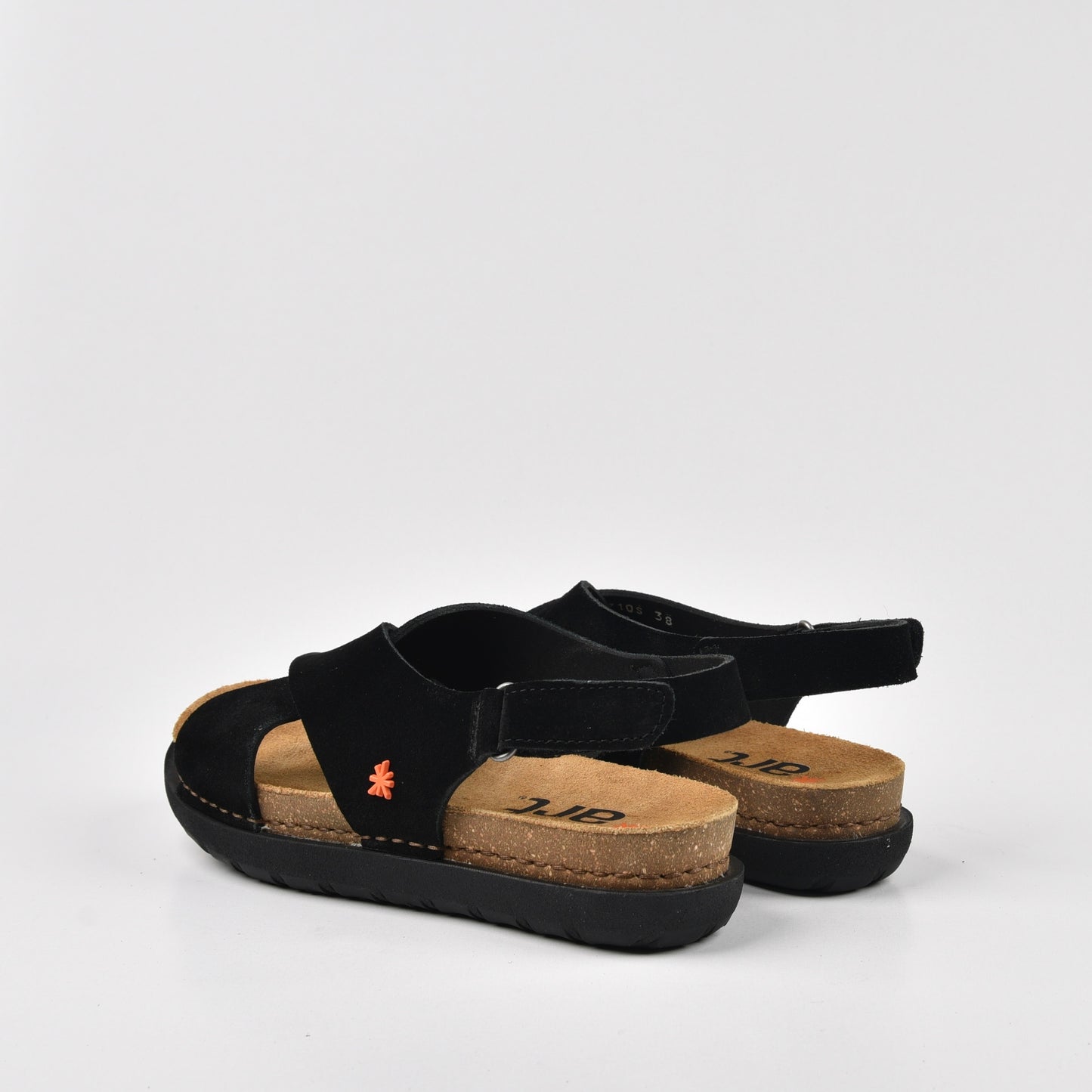 Art Spanish Strap Sandal for Women in Silk Black.