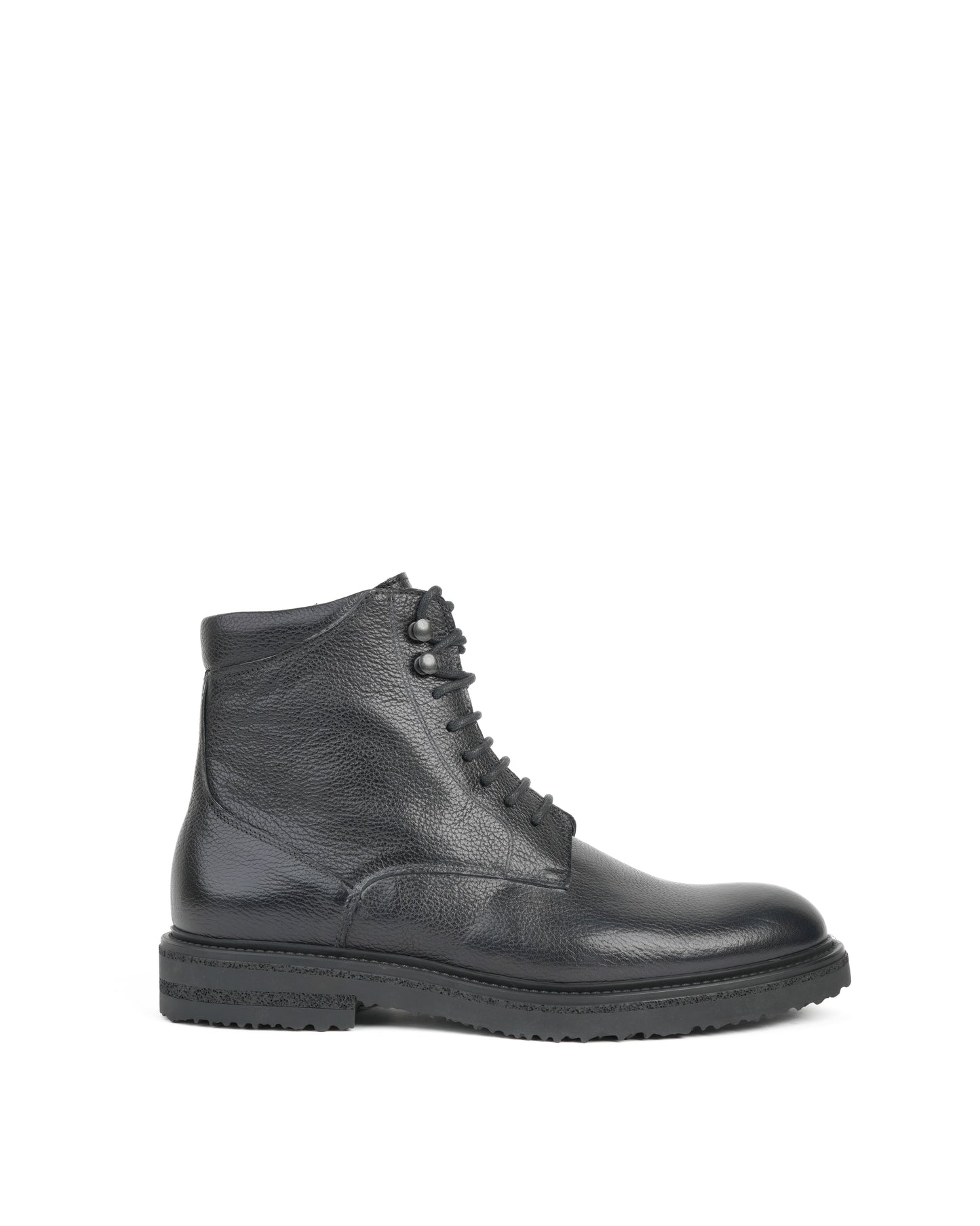 Shalapi boots in grain leather for men in black