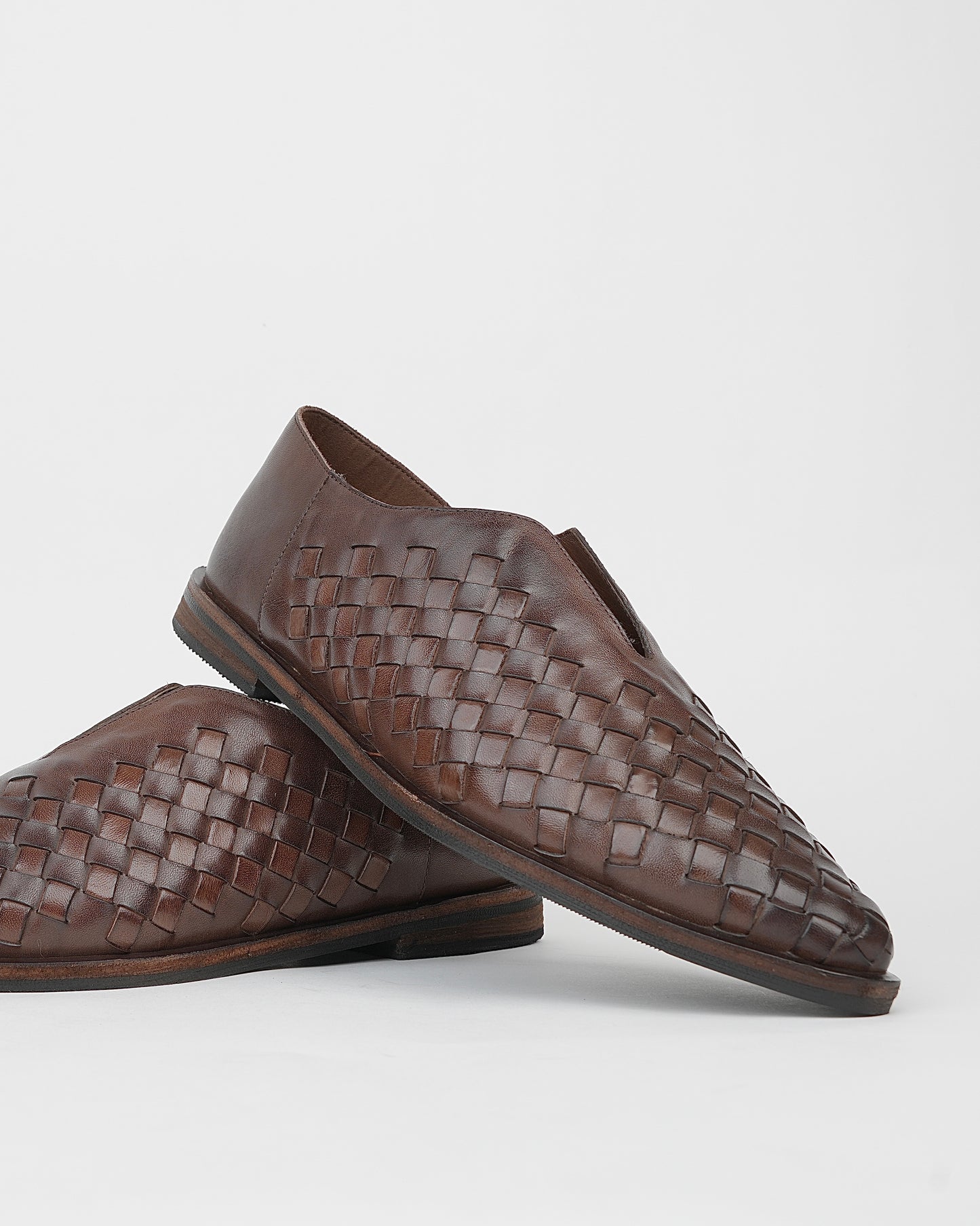 Shalapi loafers guanine leather for women in brown