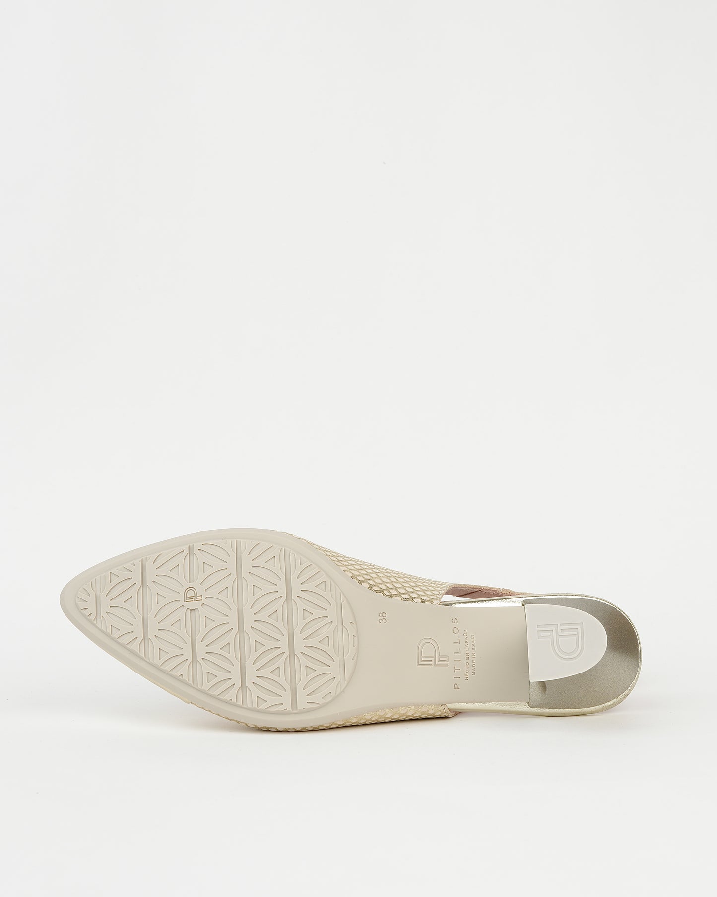 Pitillos spanish mid heel sandals for women in gold