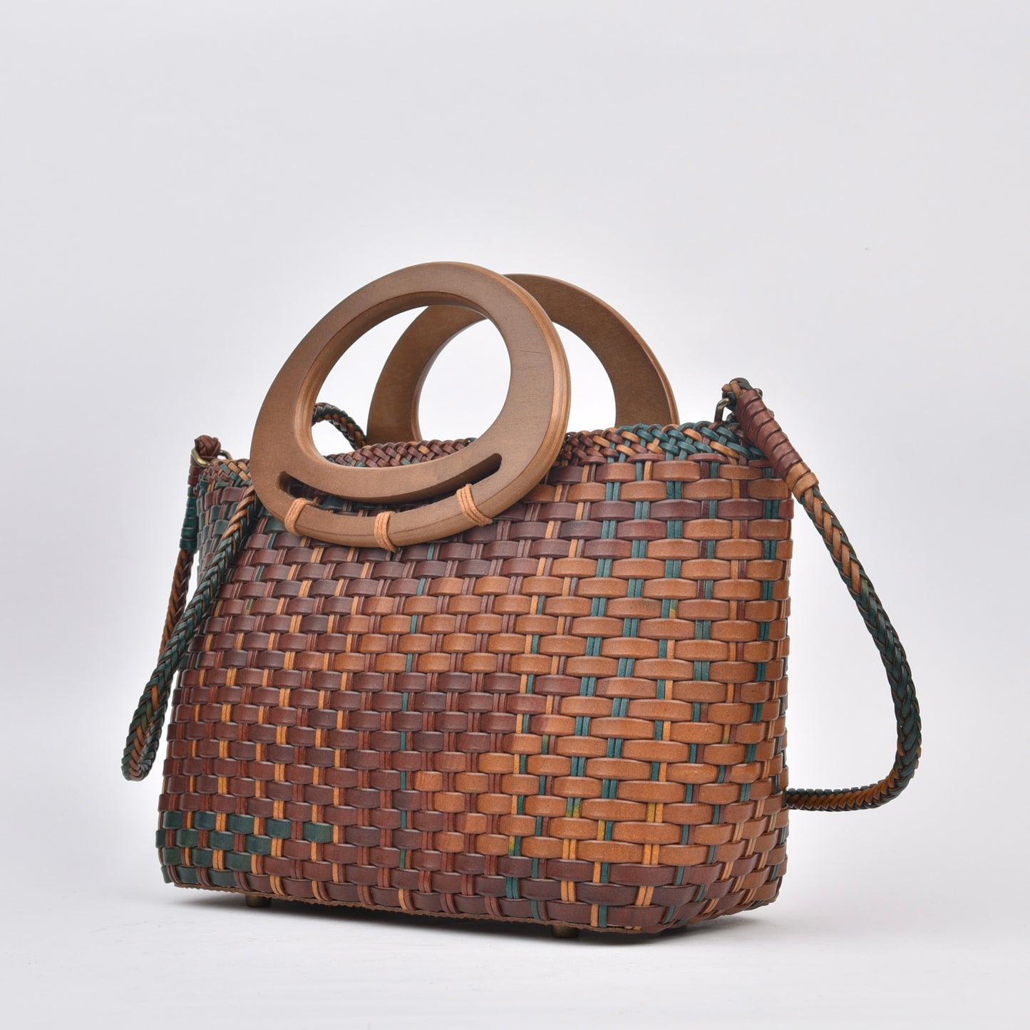 Genuine leather handbags for women in camel
