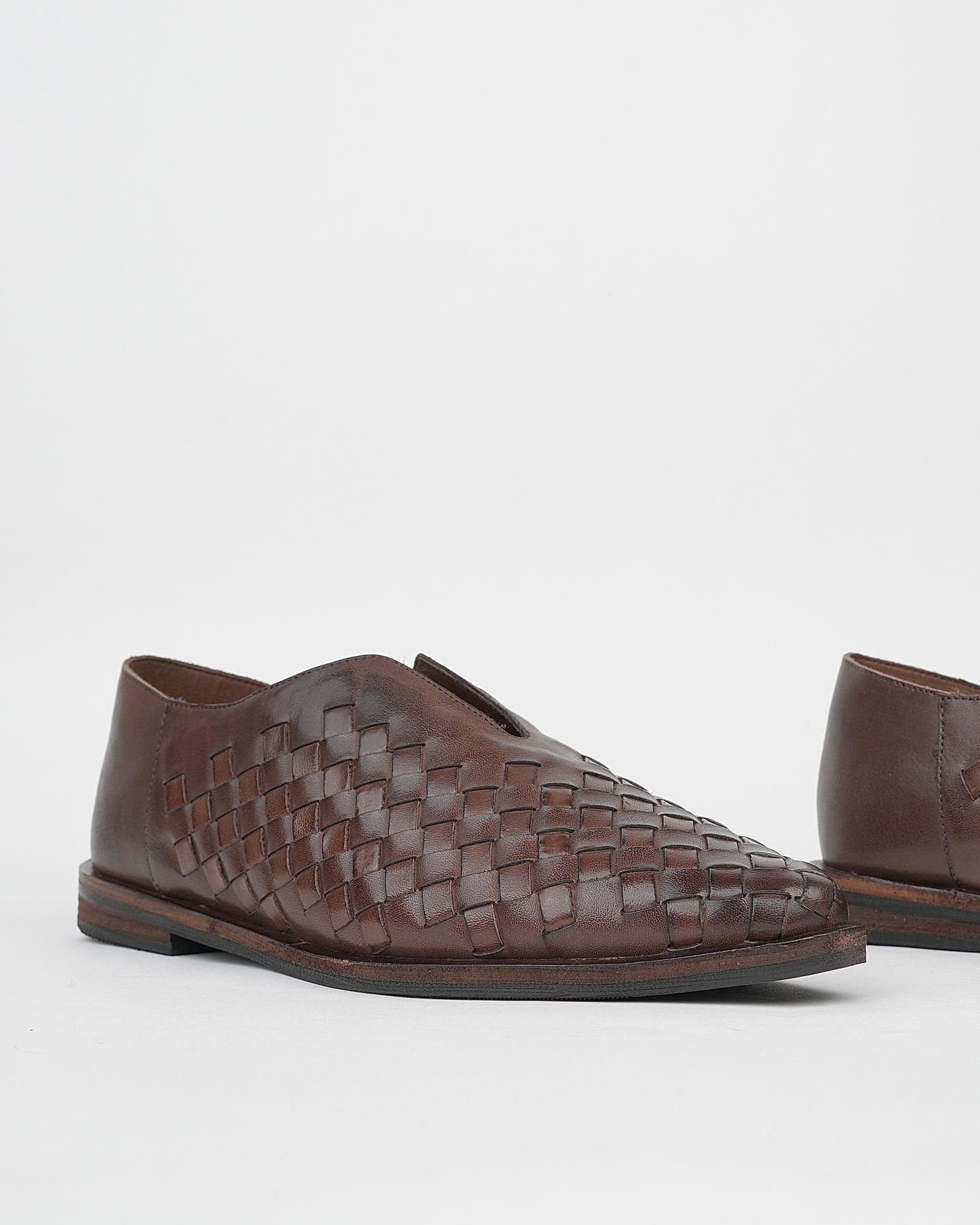 Shalapi loafers guanine leather for women in brown