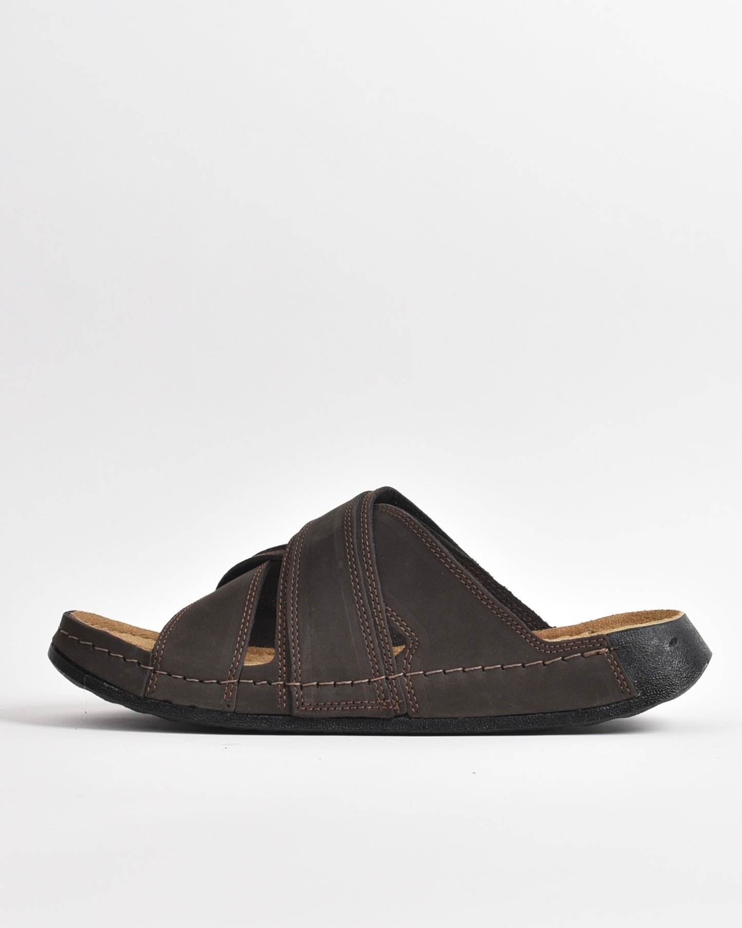 SHALAPI Genuine Leather Comfort Slipper for Men in brown