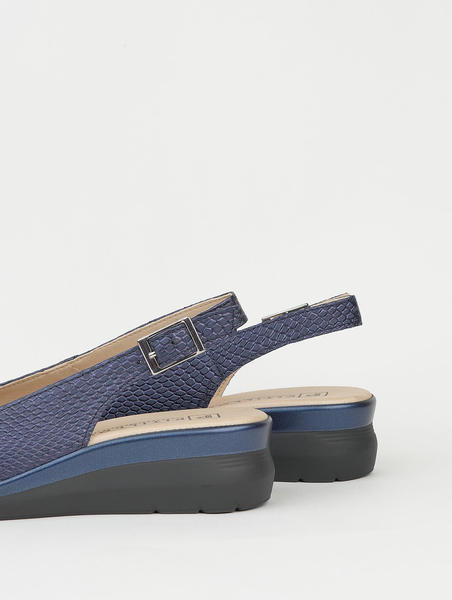 Pitillos spanish rocky heel sandals for women in navy blue