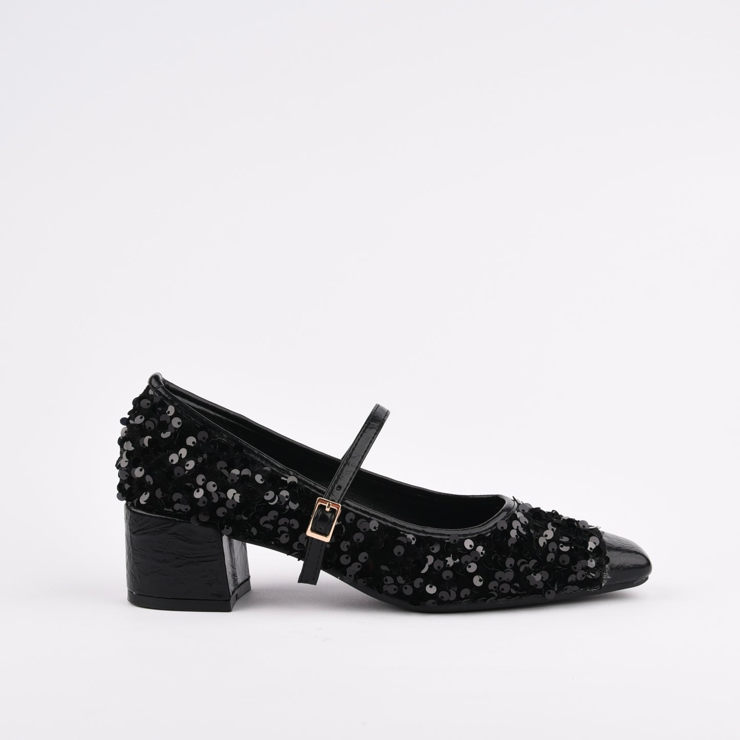 Shalapi Medium Heel Shoes for women in black