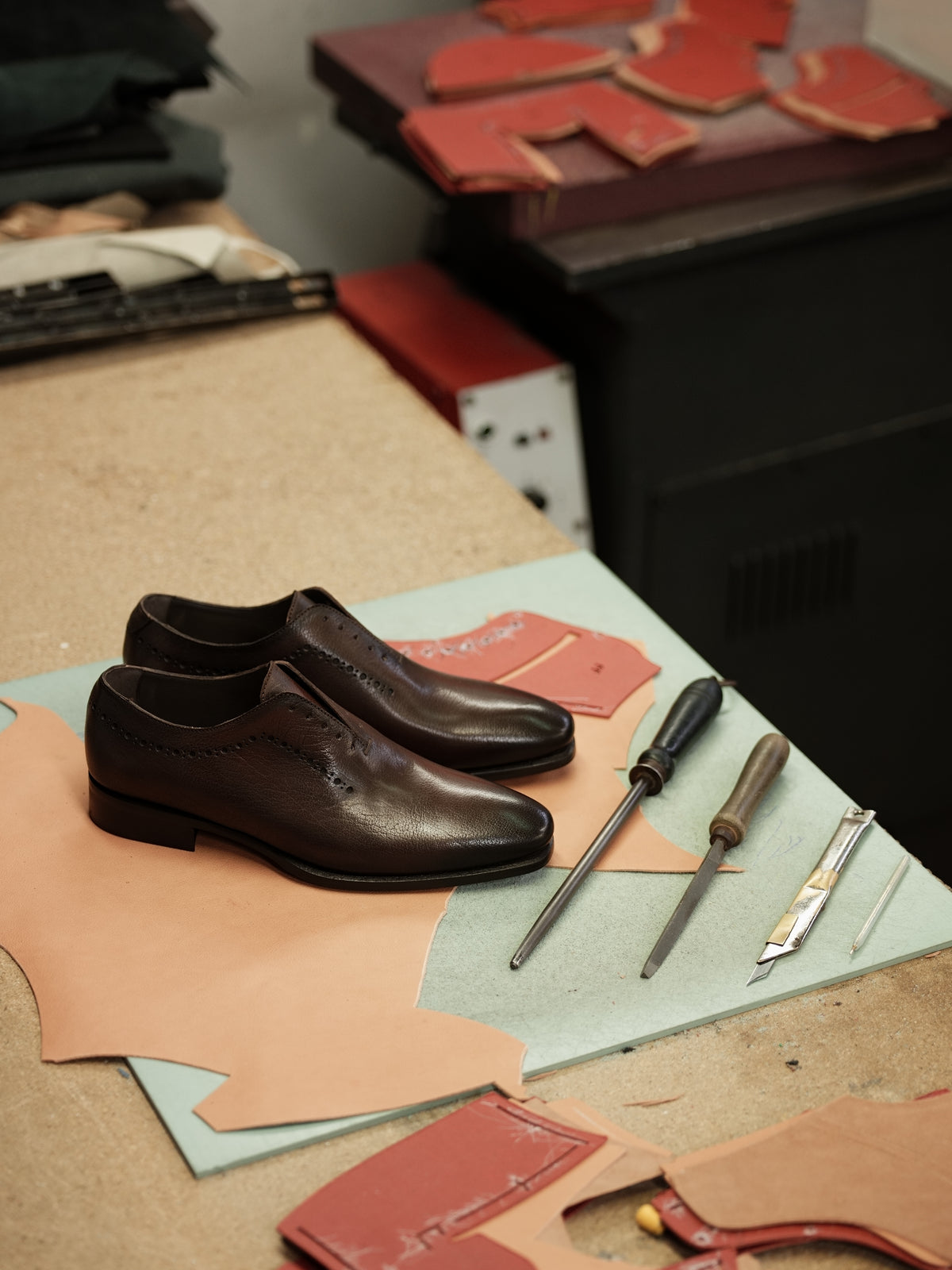 Shalapi Napoli shoes for men in buffalo brown