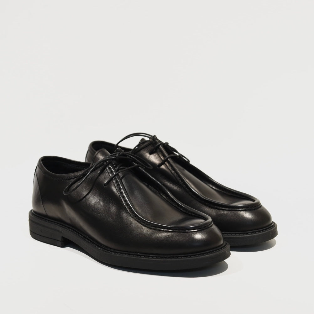 Shalapi Italian lace up shoes for men in black