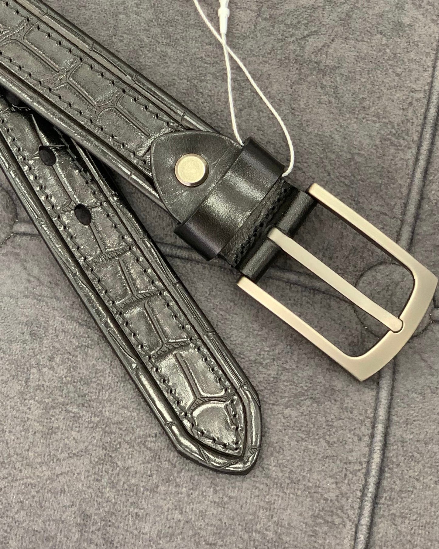 Shalapi Genuine leather belts for men in black